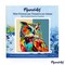 Figured'Art Mini Paint by Numbers Kit for Adults with Frame Owl Abstract Pop Art Small format 8"x8" - Craft Art Painting DIY Canvas Already Stretched on a Wooden Frame